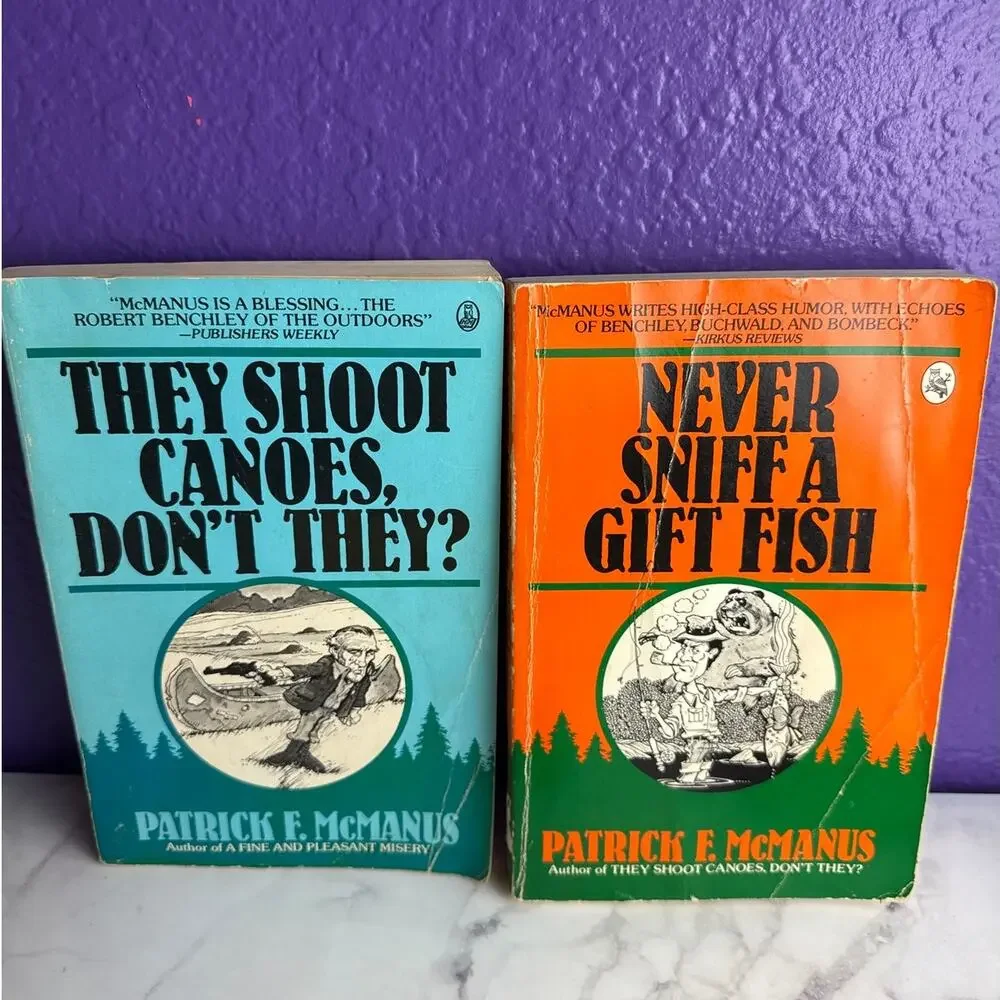 Patrick F McManus Book Lot 6 Vintage Outdoor Humor Paperbacks Comedy Fishing